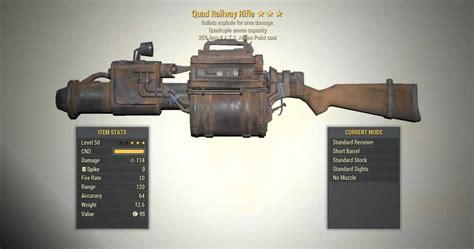 Quad Explosive Railway Rifle Pc 25v Buy Fallout 76 Items For Pc