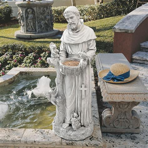 37" White and Gray Nature's Nurturer St.Francis Outdoor Garden Statue - Large - Walmart.com ...