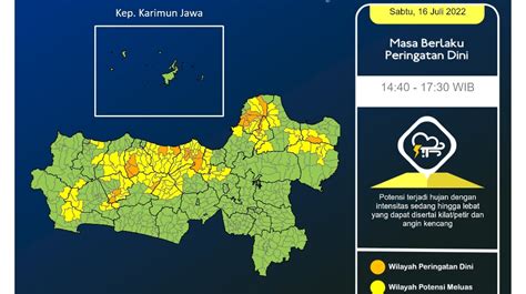 BMKG Terbitkan Peringatan Dini Cuaca Untuk Jateng Wilayah Rembang Termasuk