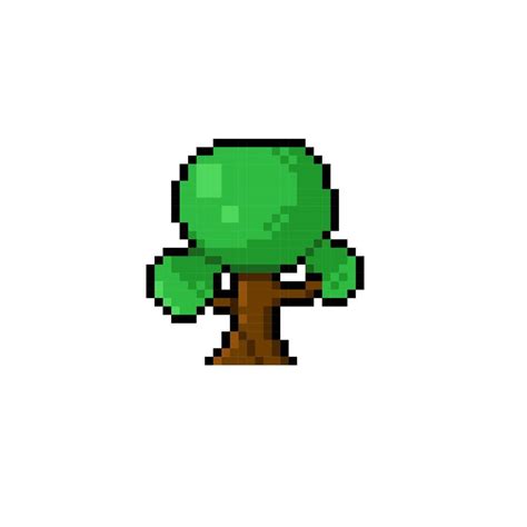 Tree In Pixel Art Style 20577490 Vector Art At Vecteezy