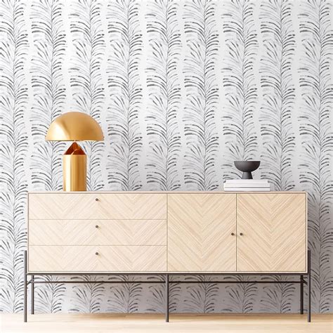 Caltero Peel And Stick Wallpaper Grey White Striped Wallpaper Self