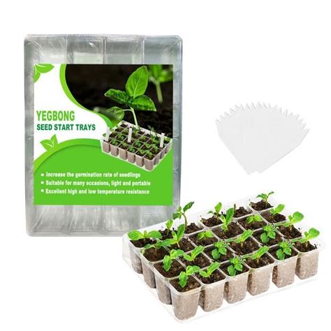 Jardiniere bac a fleur Plateaux de Germination pour semis 5 pièces