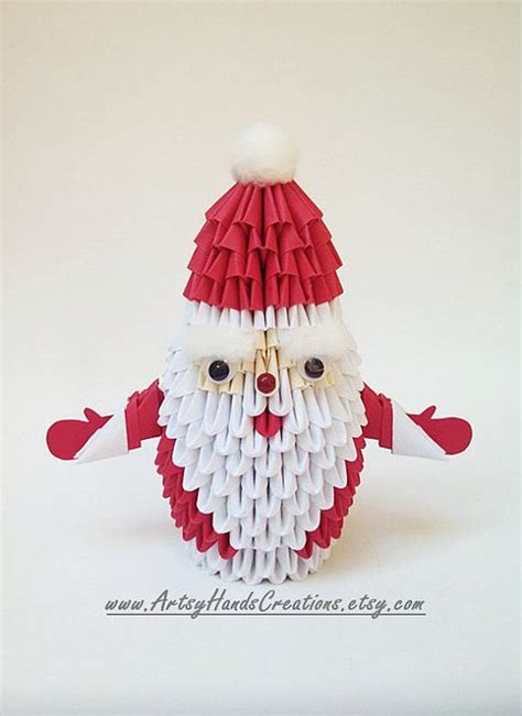 3d Origami Santa Claus 3d Santa Claus Paper By ArtsyHandsCreations