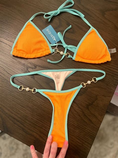 Tashehe Womens Triangle Thong Bikini Set Sexy Brazilian Two Piece