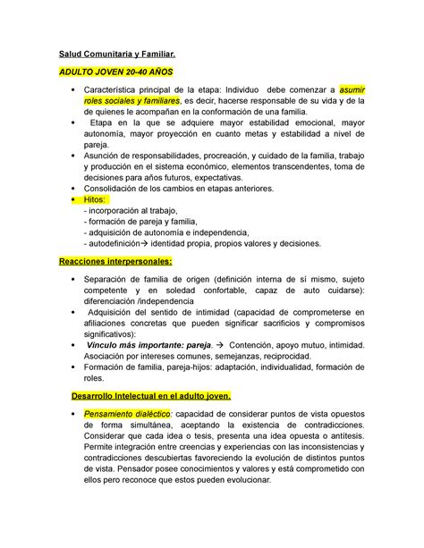 Salud Comunitaria Y Familiar Prueba Dos Salud Comunitaria Y Familiar