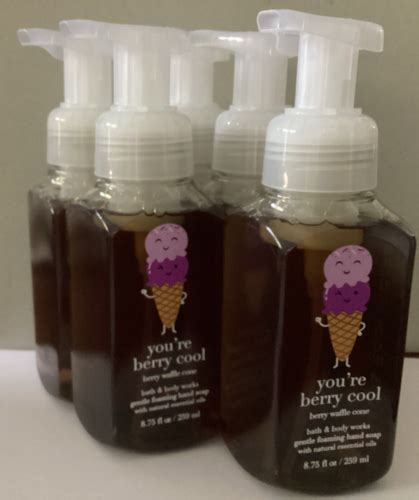 Bath And Body Works Foaming Hand Soap Lot Of 5 Youre Berry Cool Berry Waffle Cone 667556688740 Ebay