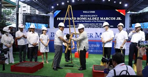 Pbbm Dotr Chief To Break Ground For 2 Metro Subway Stations