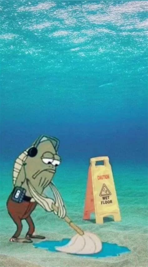 Spongebob Mopping