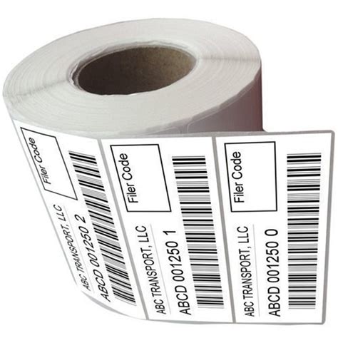 White PVC Printed Barcode Label Packaging Type Roll GSM 70 Gsm Rs