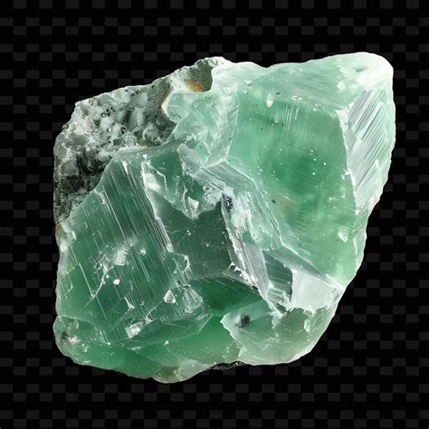 Premium Psd A Green Quartz Stone With A Black Background