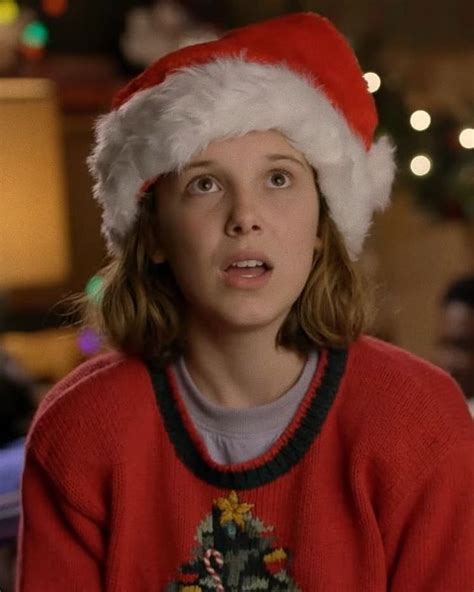 Stranger Things Christmas Video Screen Capture Eleven Millie Bobby