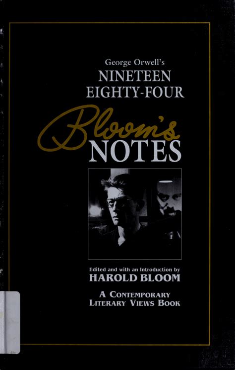 George Orwells Nineteen Eighty Four Following Harold Bloom S