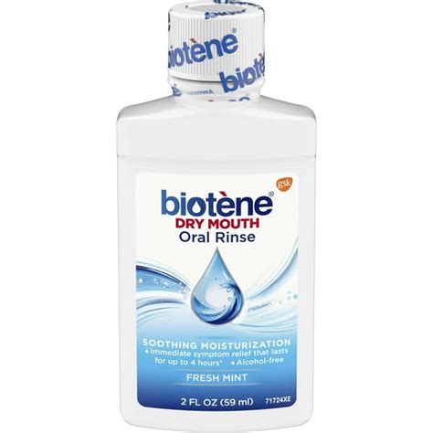 Biotene Fresh Mint Moisturizing Oral Rinse Mouthwash Alcohol Free For