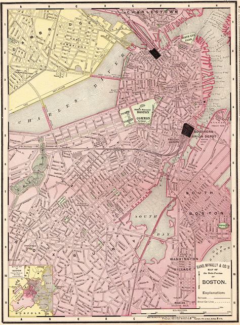 map of boston 1700s 2