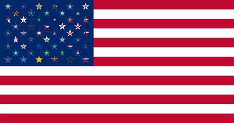 Us Flag With State Flags As The Stars R Vexillology