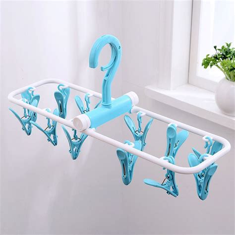 Clips Folding Hanging Drying Rack Sock Drying Hanger Multi