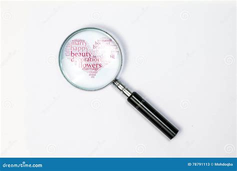 Magnifying Glass Text Word Stock Image Image Of Magnifier 78791113