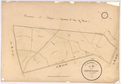 Cadastre napoléonien Noisy le Grand Section B dite de la Grenouillère