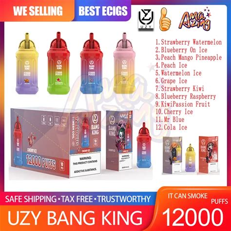 Original Uzy Bang King 12000 Puff Disposable E Cigarettes 08ohm Mesh