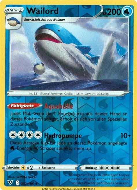 Bestelle Jetzt Wailord Farbenschock Rare Reverse Holo