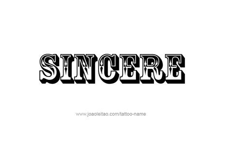 Sincere Name Tattoo Designs