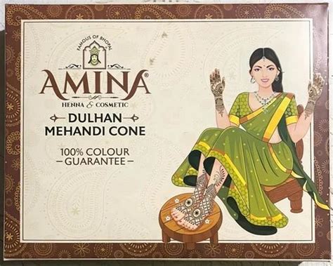 Amina Special Gold Dulhan Mehendi Cone Pack Of 12 Pieces 25 Gm Each