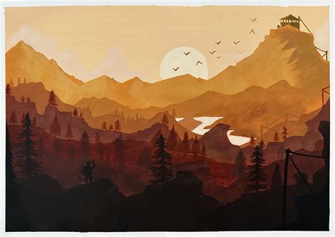 My First Firewatch Painting Looking Forward To Trying The Nighttime