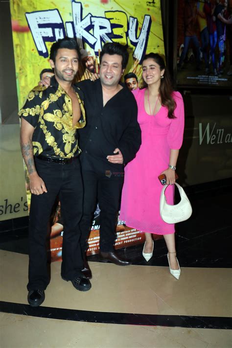 Nupur Sanon, Stebin Ben, Varun Sharma attends Fukrey 3 Screening at PVR