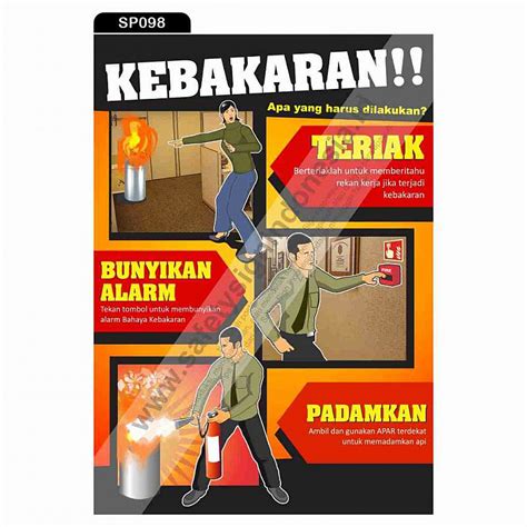 Safety Poster Sp Safety Poster Darurat Kebakaran Safety Sign