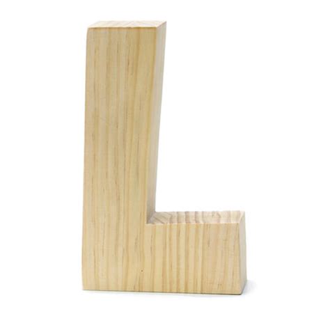 Unfinished Chunky Wood Letter L Factory Direct Craft