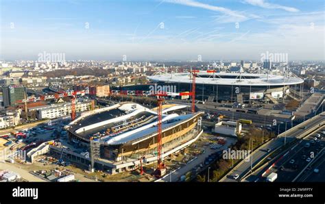 An Aerial View Of The Centre Aquatique Aquatic Center Wich Will House