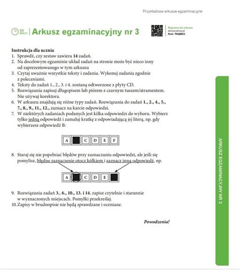 Egzamin ósmoklasisty 2024 Przykładowy arkusz z języka angielskiego