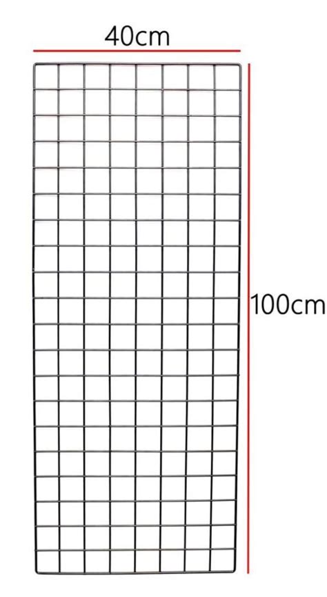 רשת צמודה לקיר בצבע שחור בגודל 40X100 ס"מ - מורלי - מתקני תצוגה