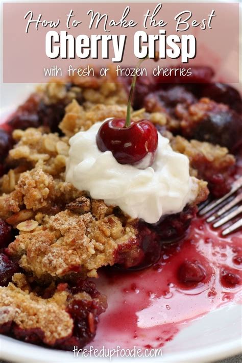 Easy Cherry Crisp Recipe With Oatmeal Pecan Topping Cherry Crisp