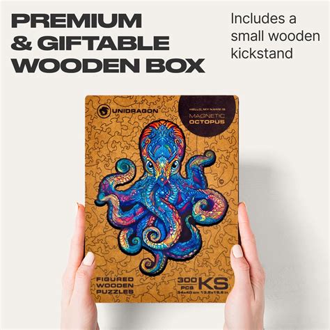 UNIDRAGON Animals Wooden Jigsaw Puzzle Magnetic Octopus - Etsy