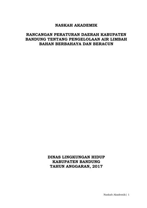 Pdf Naskah Akademik Rancangan Peraturan Daerah A Penyimpanan