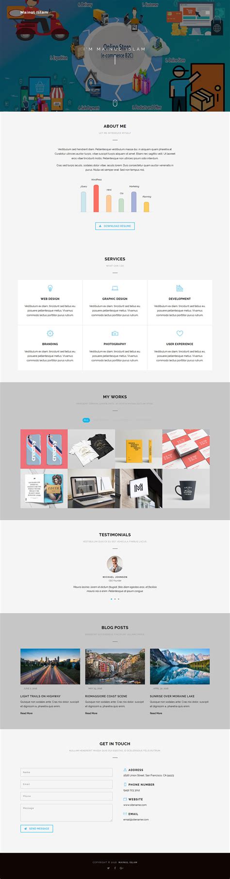 WordPress portfolio website design :: Behance