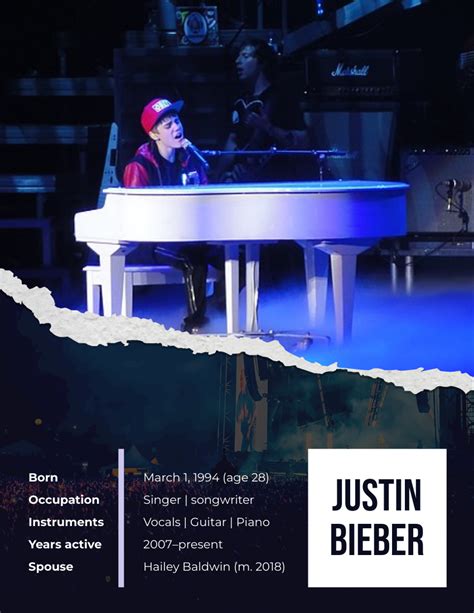 Justin Bieber Biography Biography Template