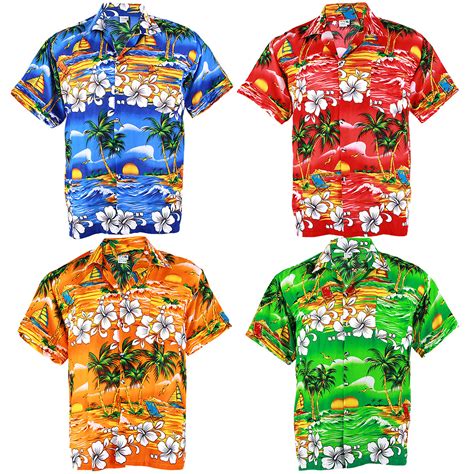 Size S L 4xl Hawaiian Shirt เสื้อเชิ้ตฮาวาย Hibiscus Chaba Isle Coconut