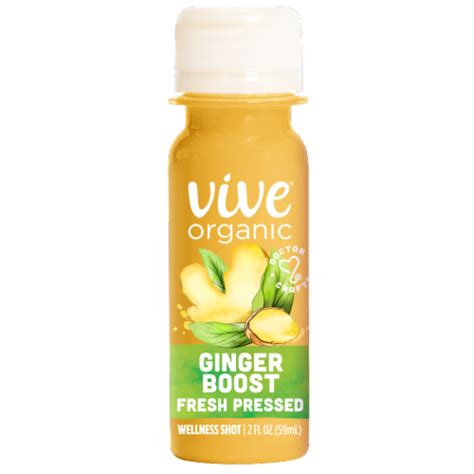 Vive Organic Ginger Boost Wellness Shot 2 Fl Oz Frys Food Stores