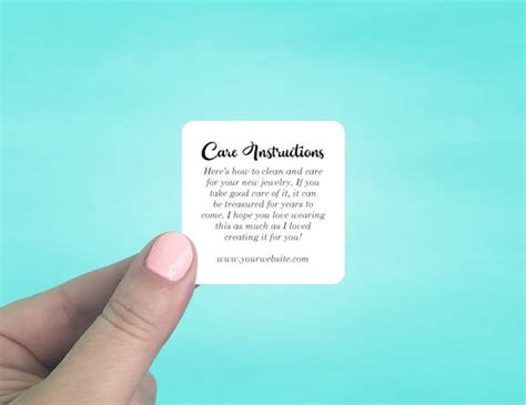 Care Cards Custom Care Instruction Cards Personalized Note - Etsy