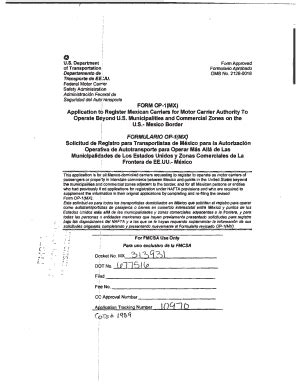 Fillable Online Fmcsa Dot Moises A Perez OP 1MX10 31 11 Pdf Fmcsa Dot