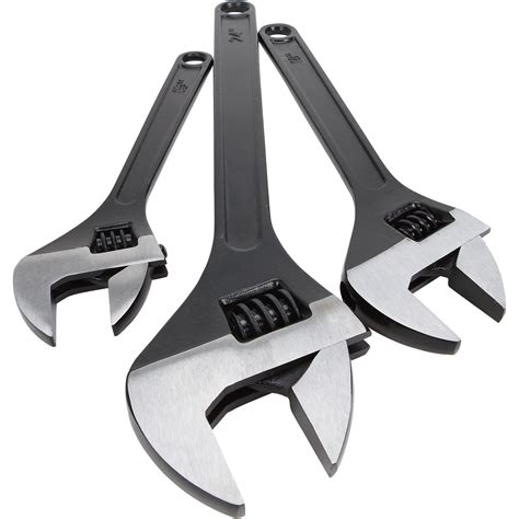 Klutch 3 Pc Jumbo Adjustable Wrench Set Northern Tool Equipment