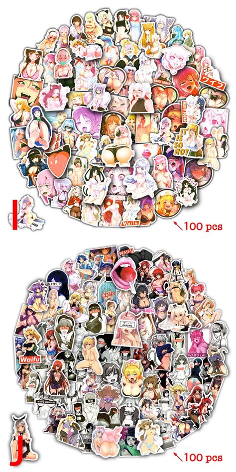 Pcs Sexy Girl Sticker Pack Collection Anime Waifu Etsy Canada