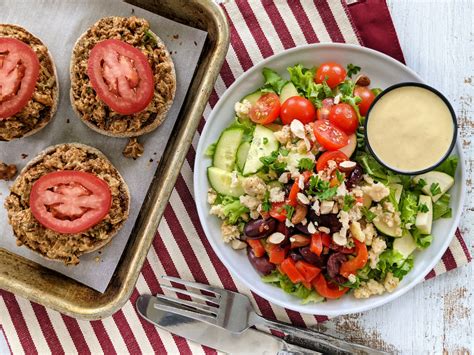 Hanky Pankies And Greek Side Salad With Red Wine Herb Vinaigrette