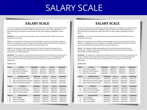 Comprehensive And Customizable Salary Scale Template For Effective