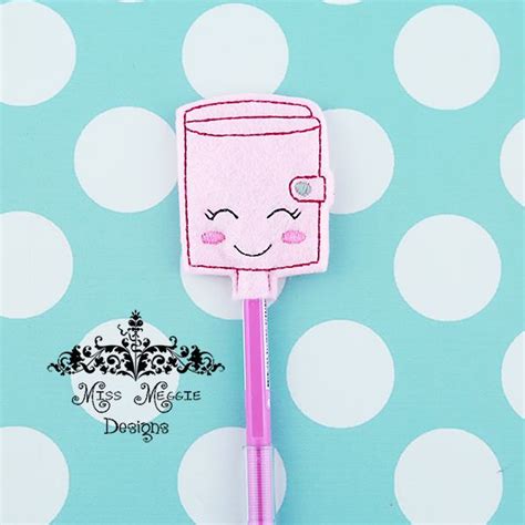 Kawaii Planner Pencil Topper Ith Embroidery Design File Miss Meggie