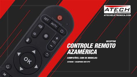 Controle Remoto Receptor Azamérica Champions New IPTV 780388 YouTube