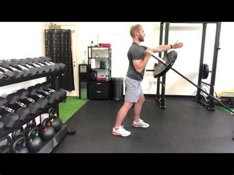 Staggered Stance Single Arm Landmine Press With Reach Youtube