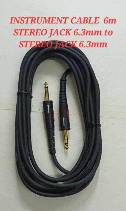 PROEL DH140LU6 INSTRUMENT CABLE Black 6Meters PL STEREO TO PL STEREO 6